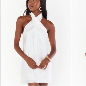 Jasmine Halter Silk Mini Dress